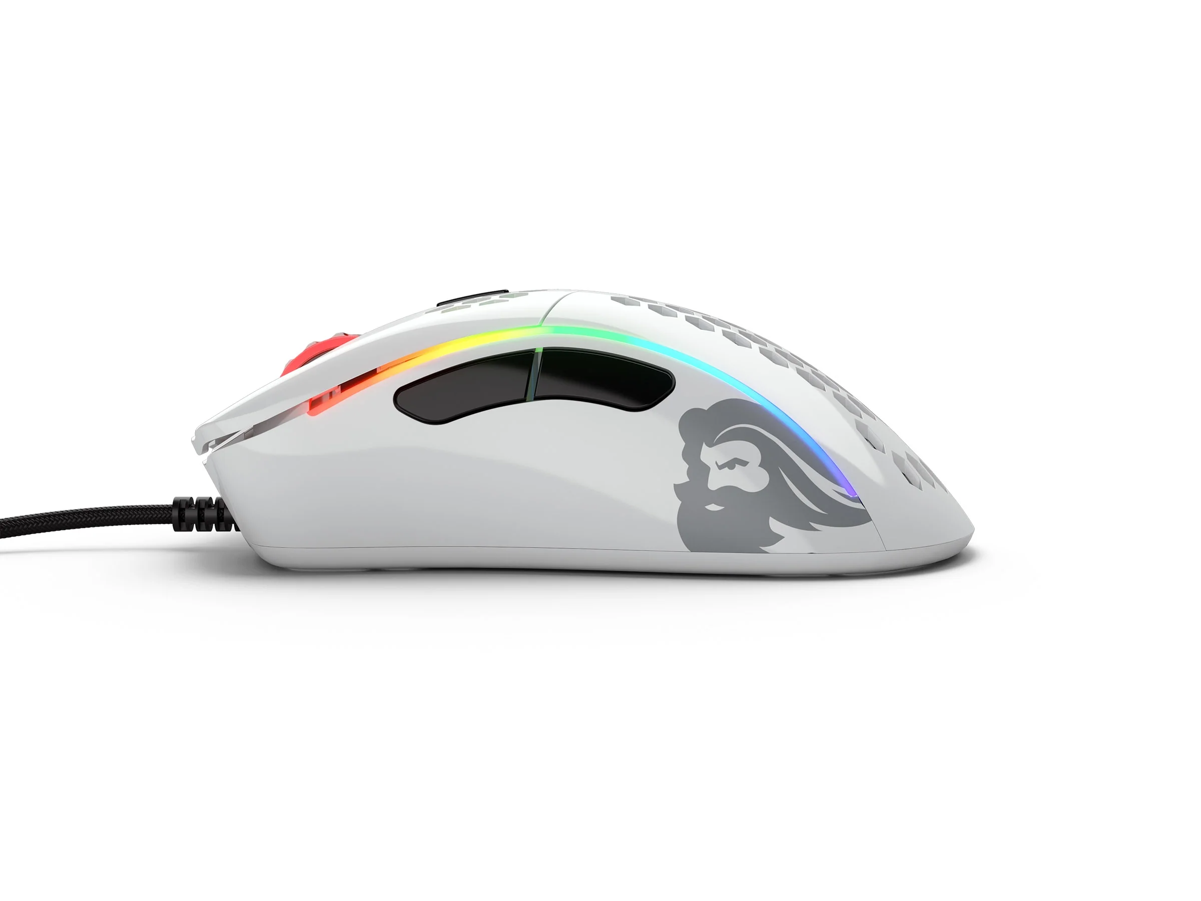 Glorious PC Model D Minus Glossy White RGB Wired Mouse - Image 3