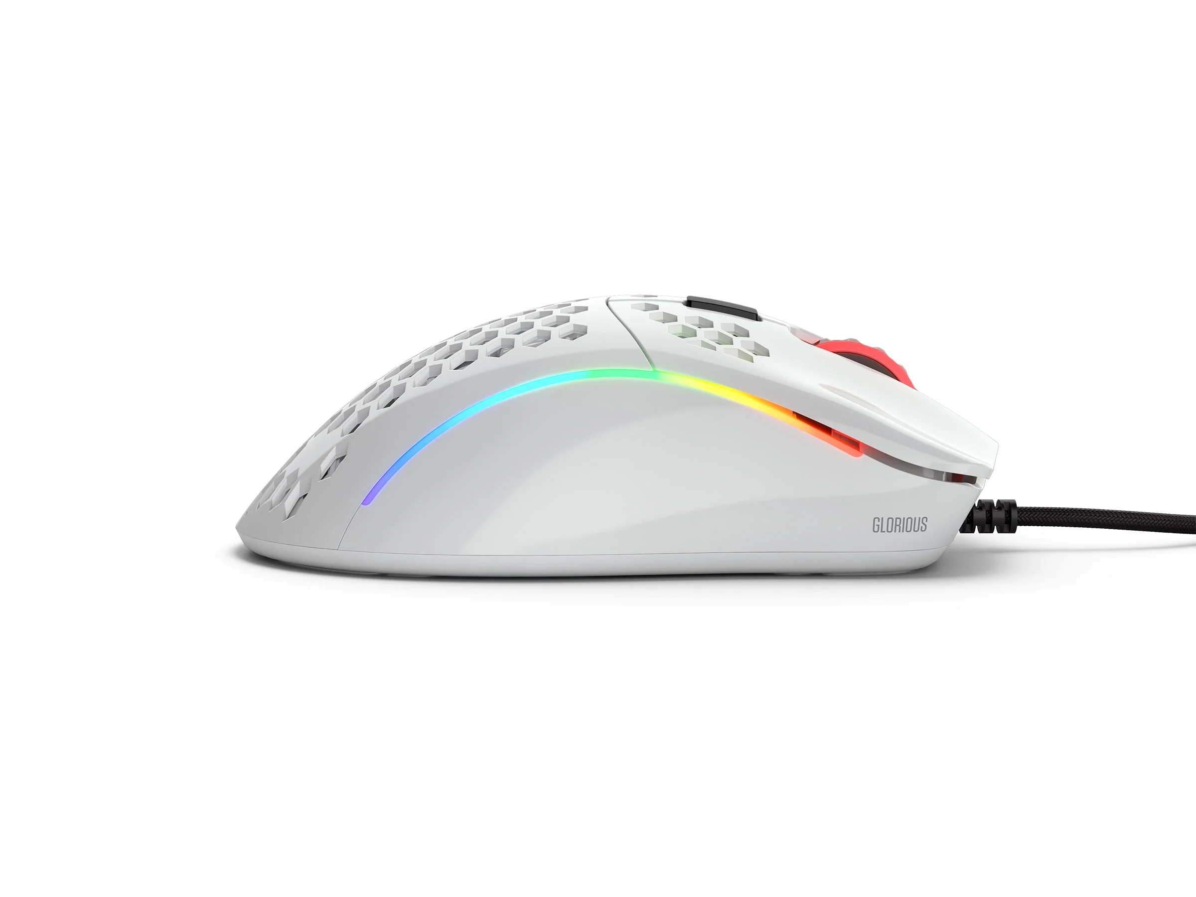 Glorious PC Model D Minus Glossy White RGB Wired Mouse - Image 4