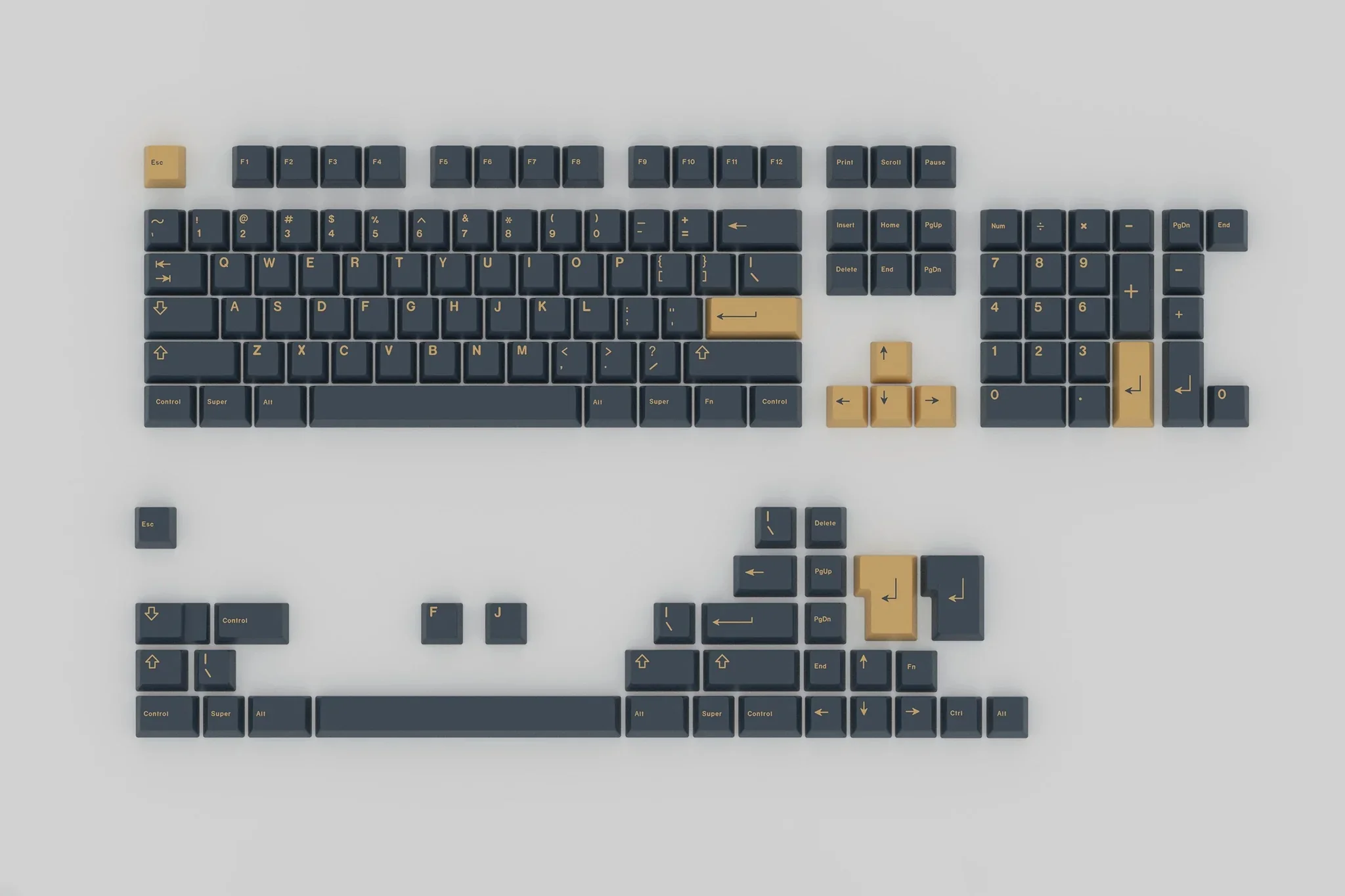 GMK Moonlight Base 137 Key Cherry Profile Keycap Set