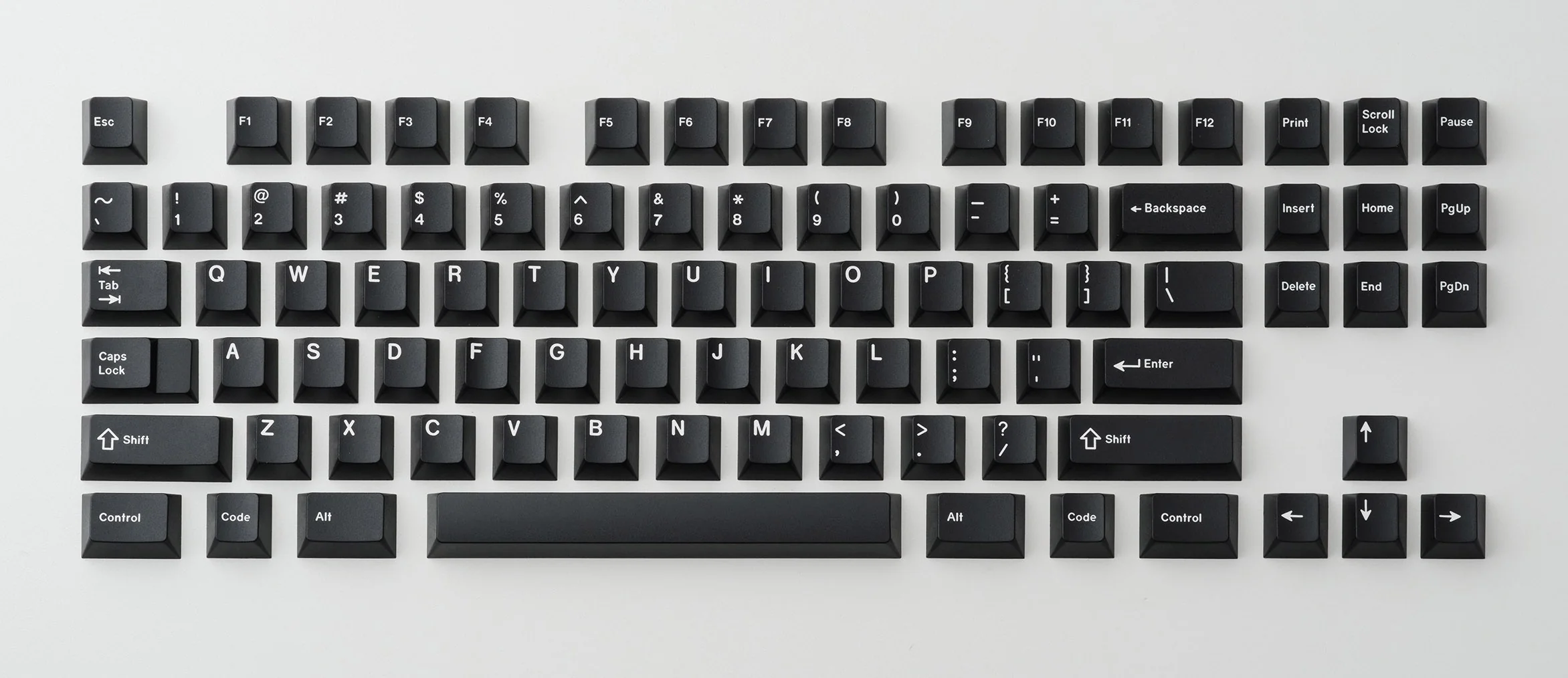 GMK CYL White on Black Cherry Profile Double Shot ABS Keycaps - Image 2