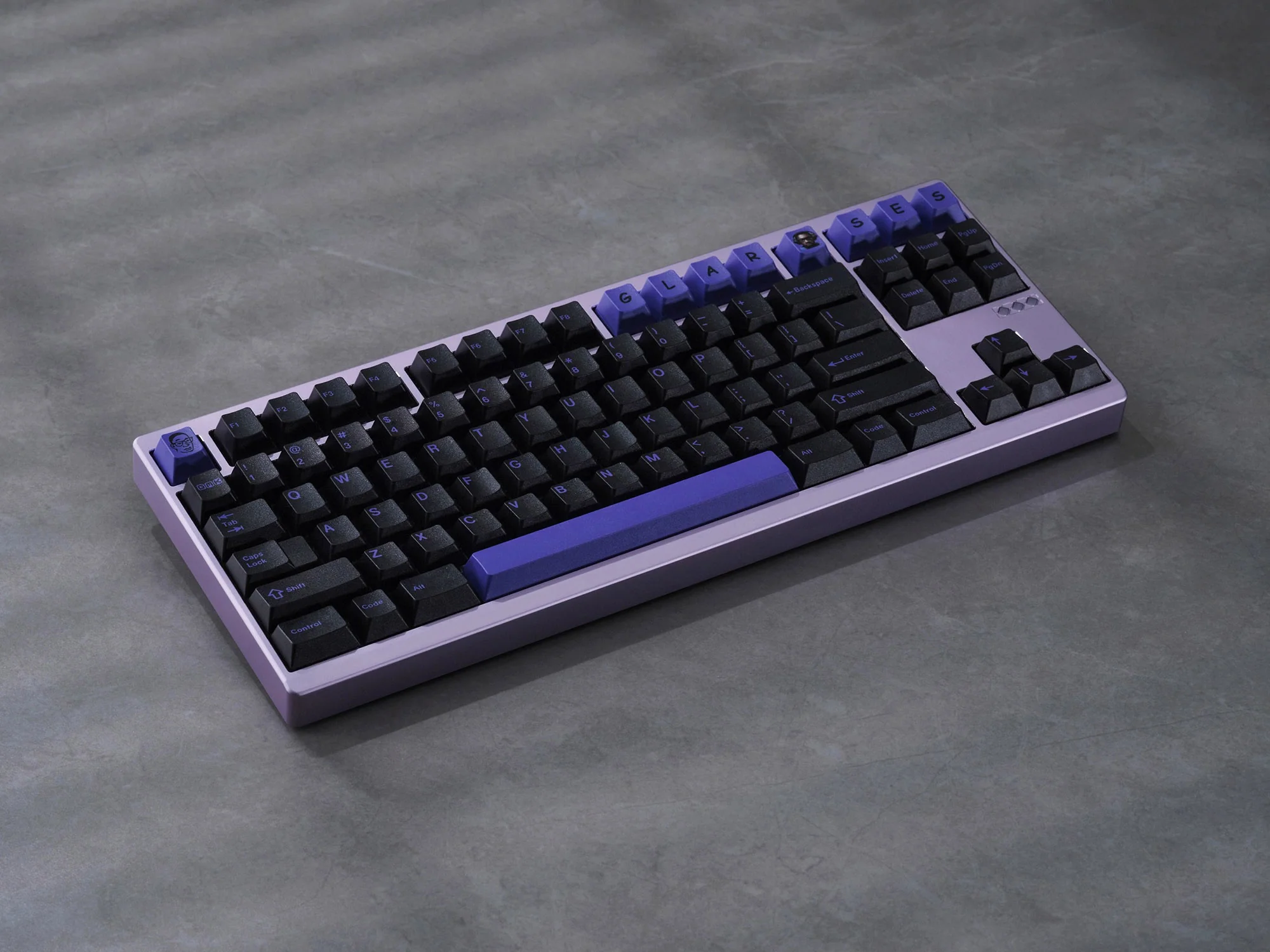 GMK x Glarses Purple on Black (POB) CYL Profile Double Shot ABS Keycap Set - Image 3