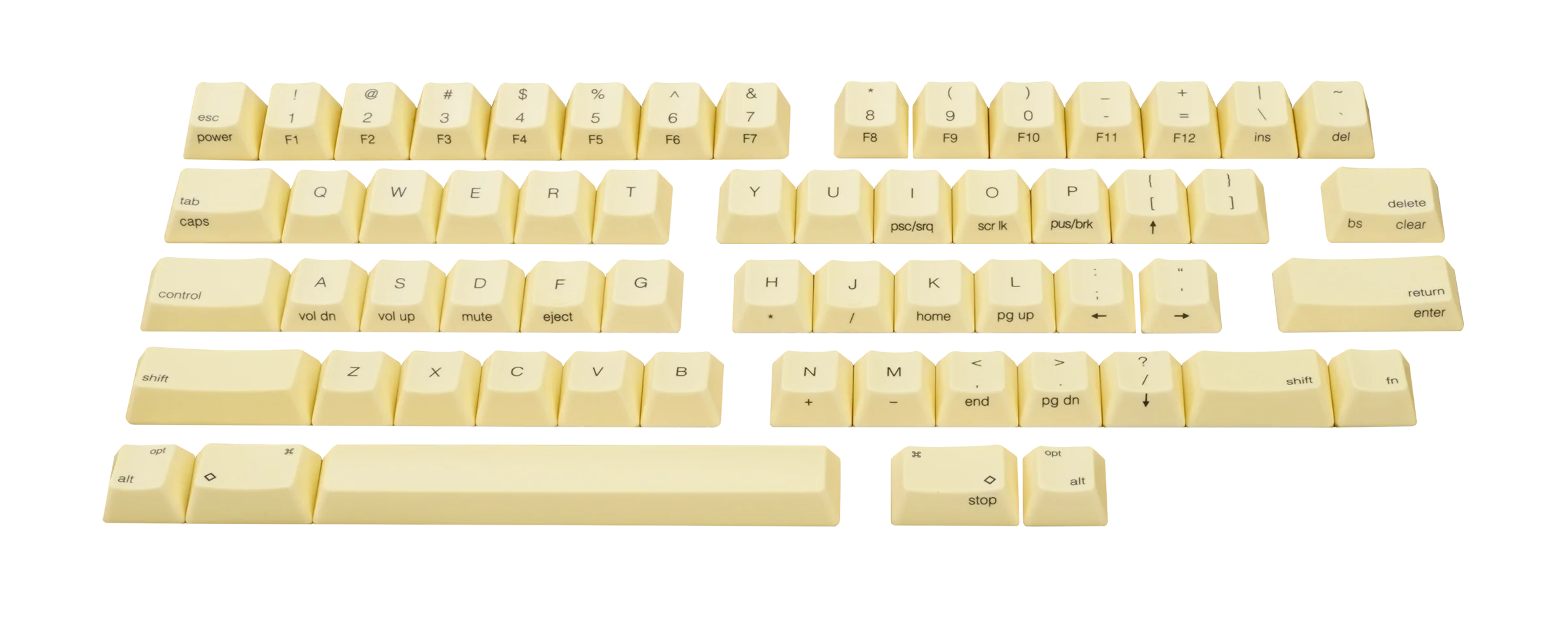 HHKB Dandelion 60 Key Topre Keycap Set - Image 6