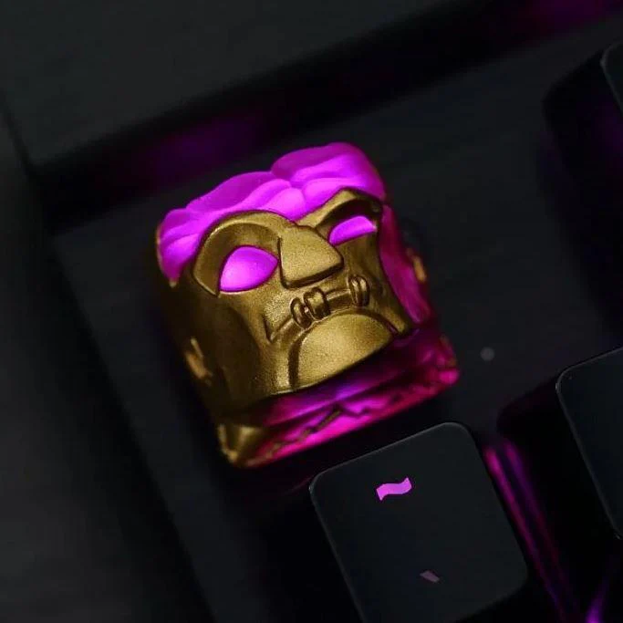 Hot Keys Project HKP Deadhead Backlit Purple Gold Artisan Keycap Artisan Keycap