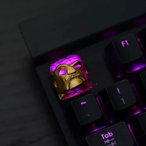 Hot Keys Project HKP Deadhead Backlit Purple Gold Artisan Keycap Artisan Keycap - Image 2
