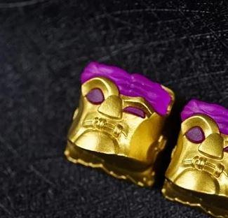 Hot Keys Project HKP Deadhead Backlit Purple Gold Artisan Keycap Artisan Keycap - Image 3