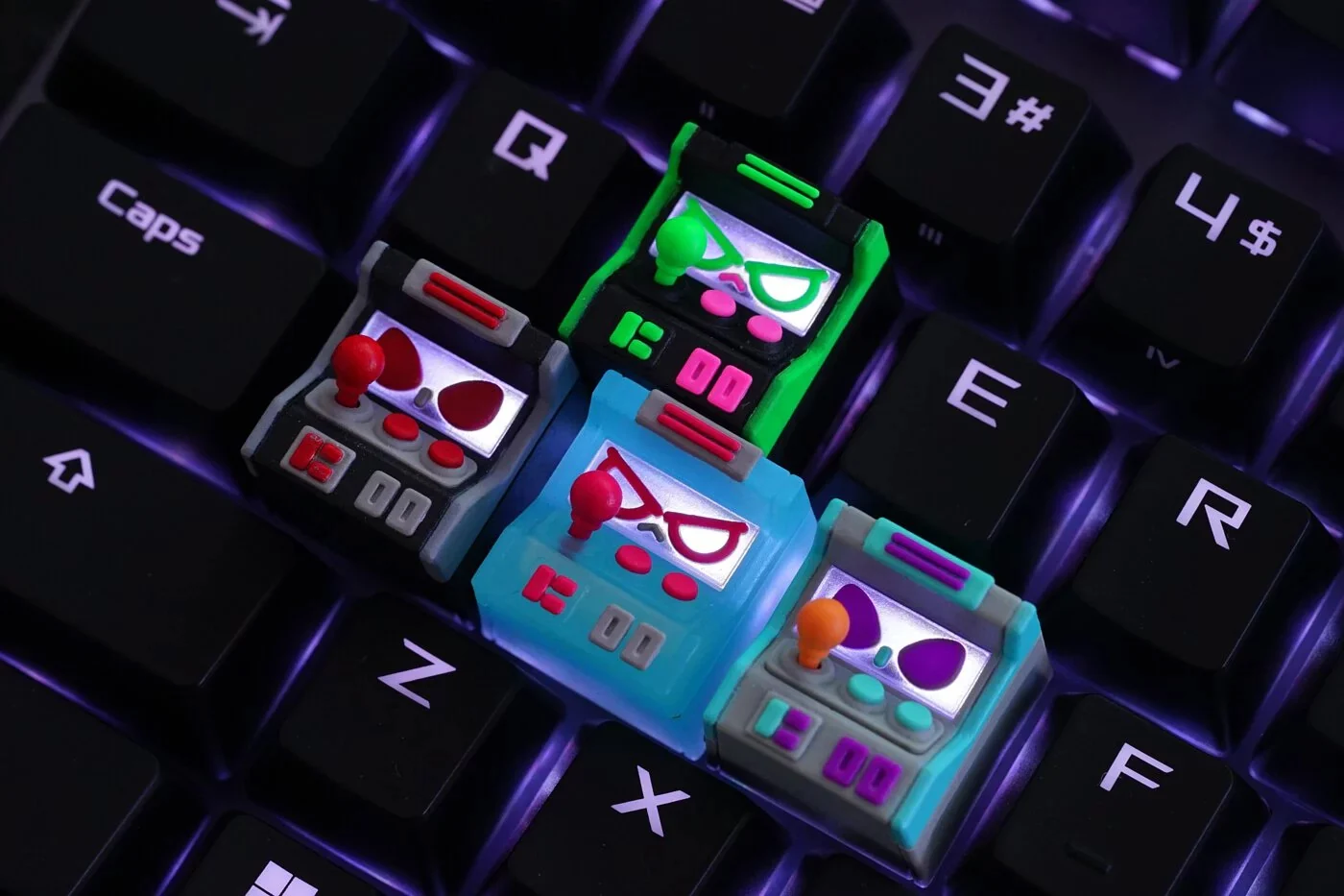 Hot Keys Project HKP Error Smart Black Grey Red Artisan Keycap - Image 7