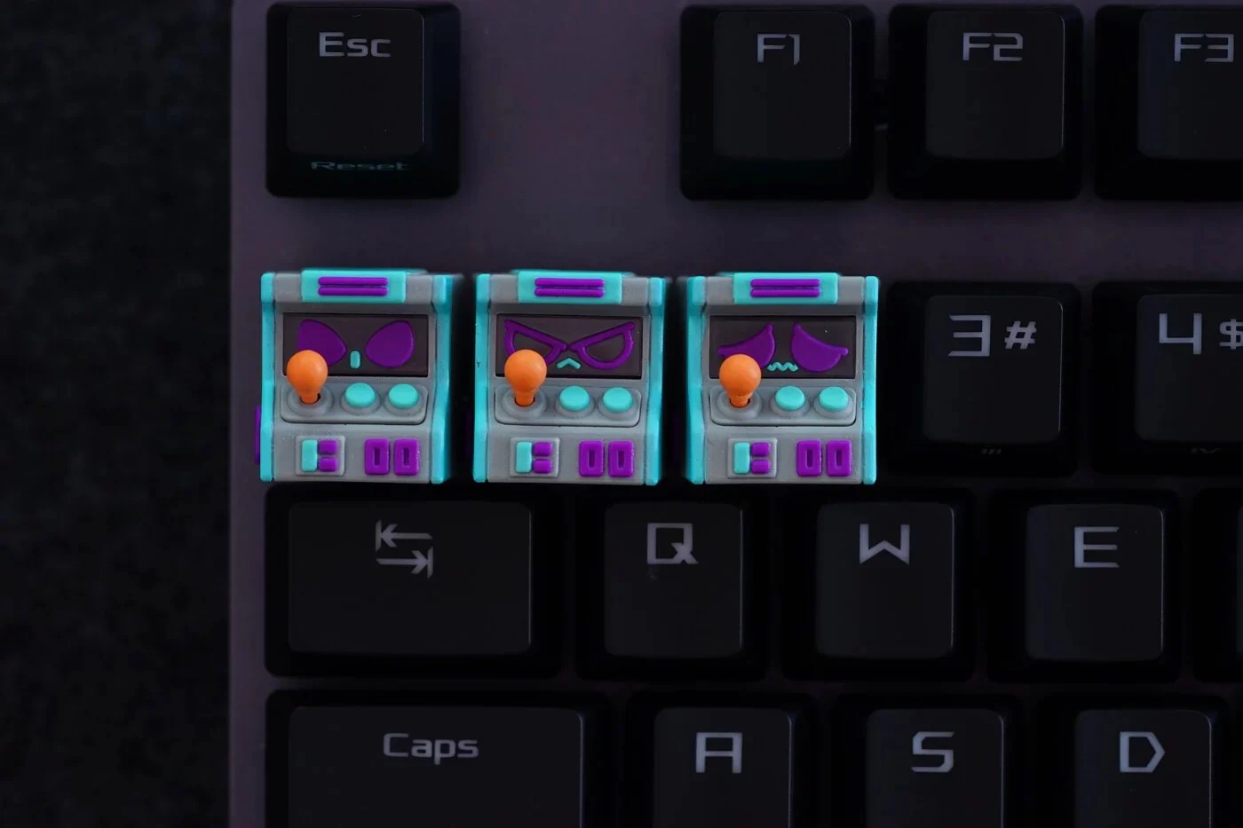 Hot Keys Project HKP Error Smart Grey Blue Purple Artisan Keycap - Image 2