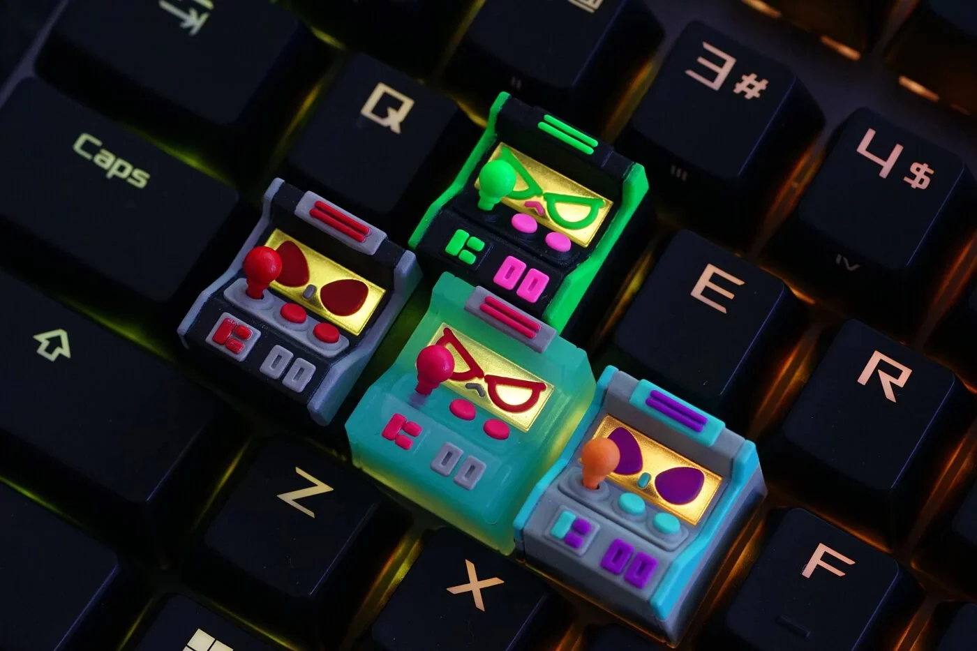 Hot Keys Project HKP Error Smart Grey Blue Purple Artisan Keycap - Image 6