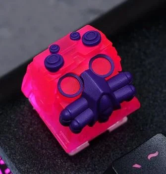 Hot Keys Project HKP Raven Laser Pink Artisan Keycap - Image 3