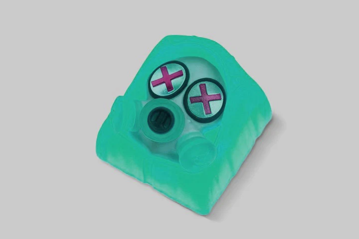 Hot Keys Project HKP Specter Crosseyes Ice Blue Artisan Keycap