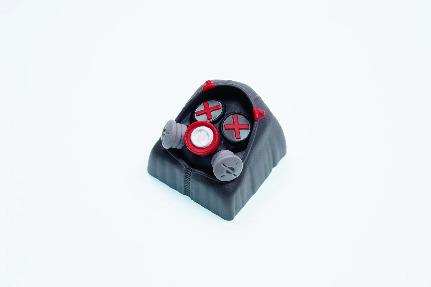 Hot Keys Project HKP Specter Crosseyes Triple Grey Artisan Keycap - Image 2
