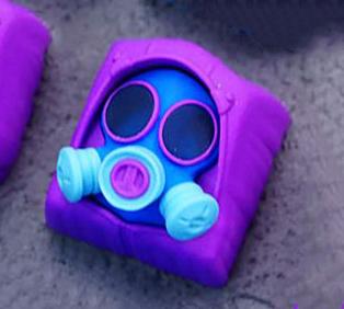 Hot Keys Project HKP Specter Purple / Blue / Teal Artisan Keycap - Image 2