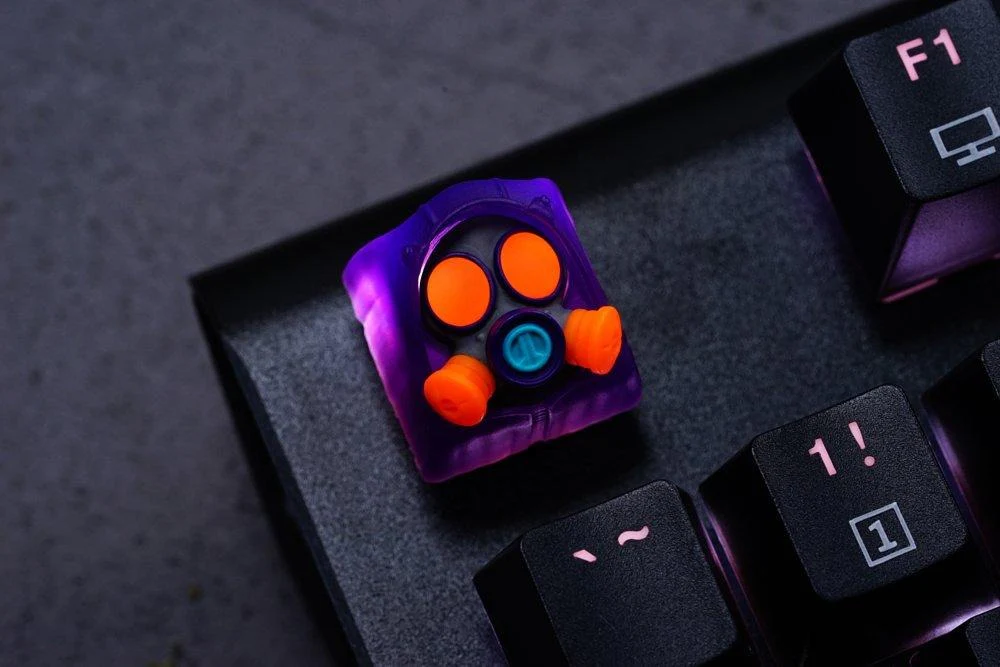 Hot Keys Project HKP Specter Translucent Purple / Orange Artisan Keycap