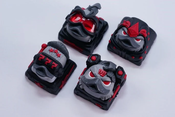 Hot Keys Project HKP x Ducky Ducky League Aqua Duck Dark Villain Edition Artisan Keycap - Image 2