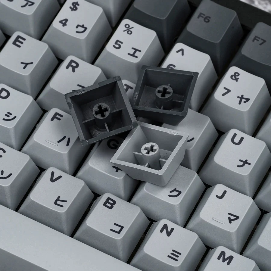 KBDFans Cement Grey Japanese 149 Key Cherry Profile PBT Dye Sub Keycap Set - Image 5