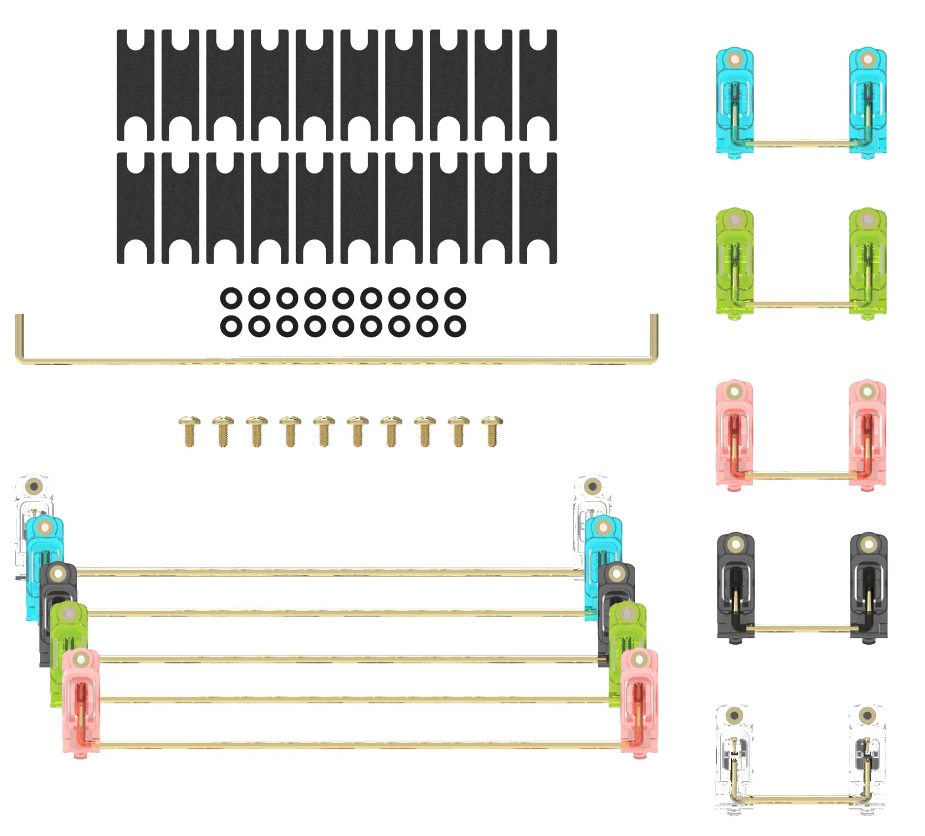 KBDFans Dyboox Stabilizers PCB Mount Screw-in Kit