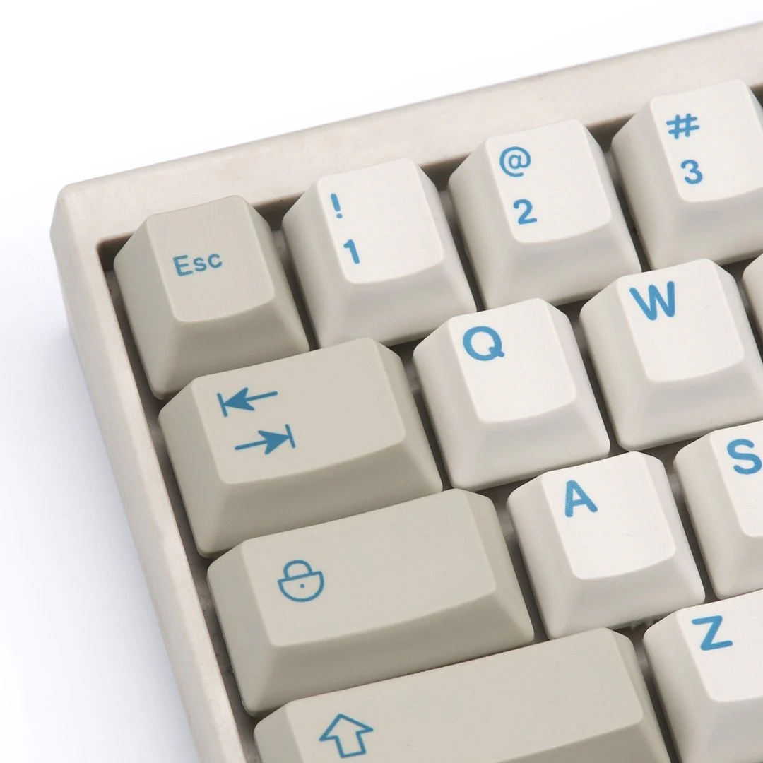 KBDFans Blue / White HHKB 60 Key OEM Profile Dye Sub PBT Topre Keycap Set - Image 4
