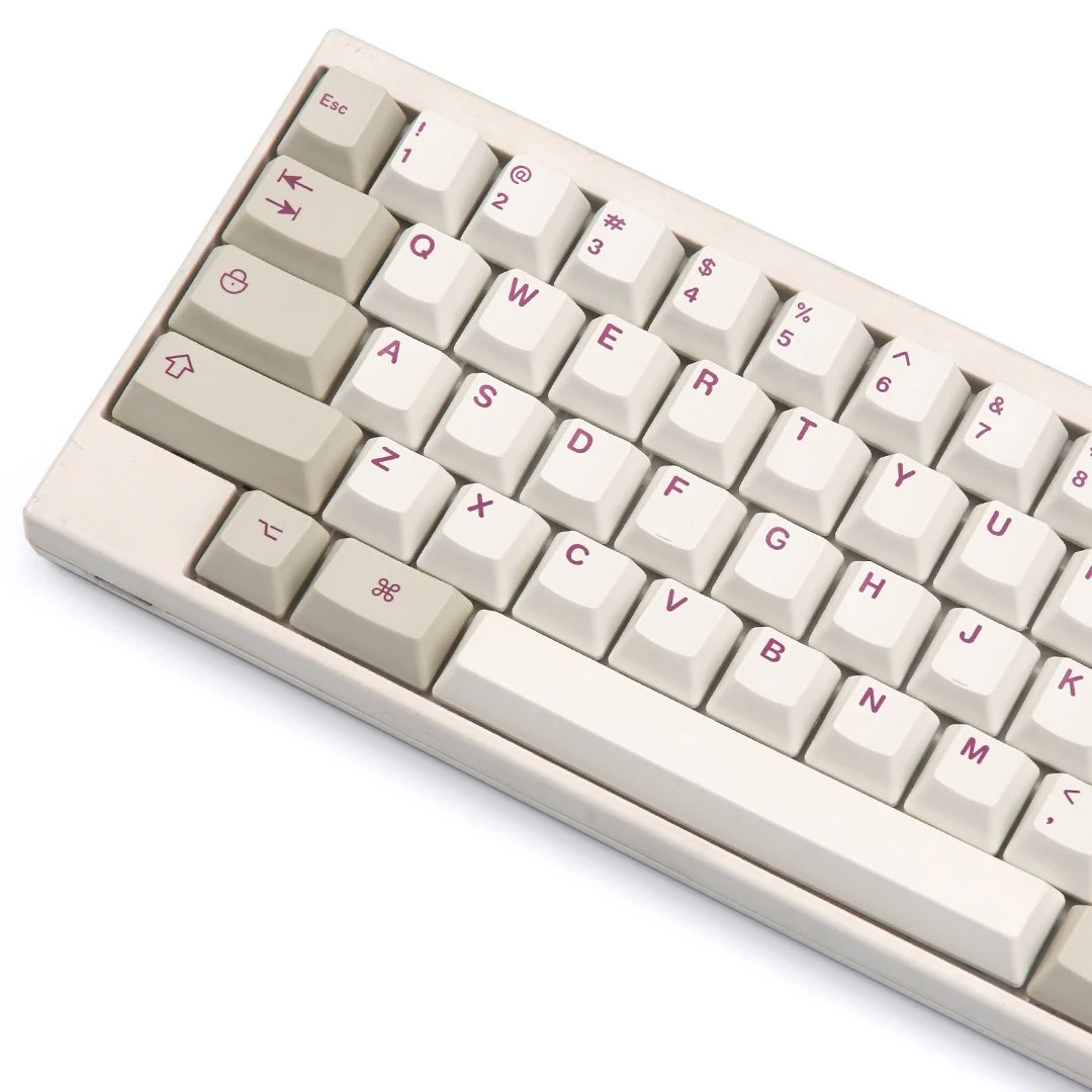 KBDFans Purple / White HHKB 60 Key OEM Profile Dye Sub PBT Topre Keycap Set - Image 2