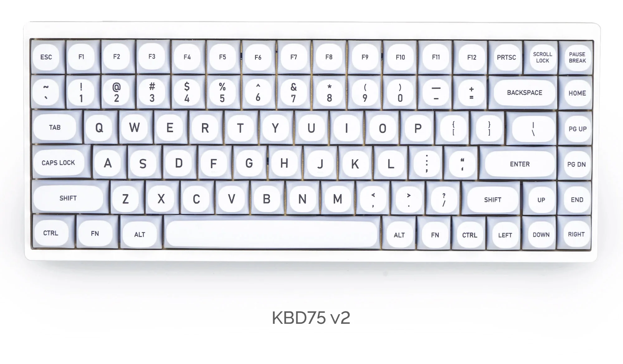 KBDFans MA White CAT 141 Key MA Profile Dye Sub PBT Keycap Set - Image 4