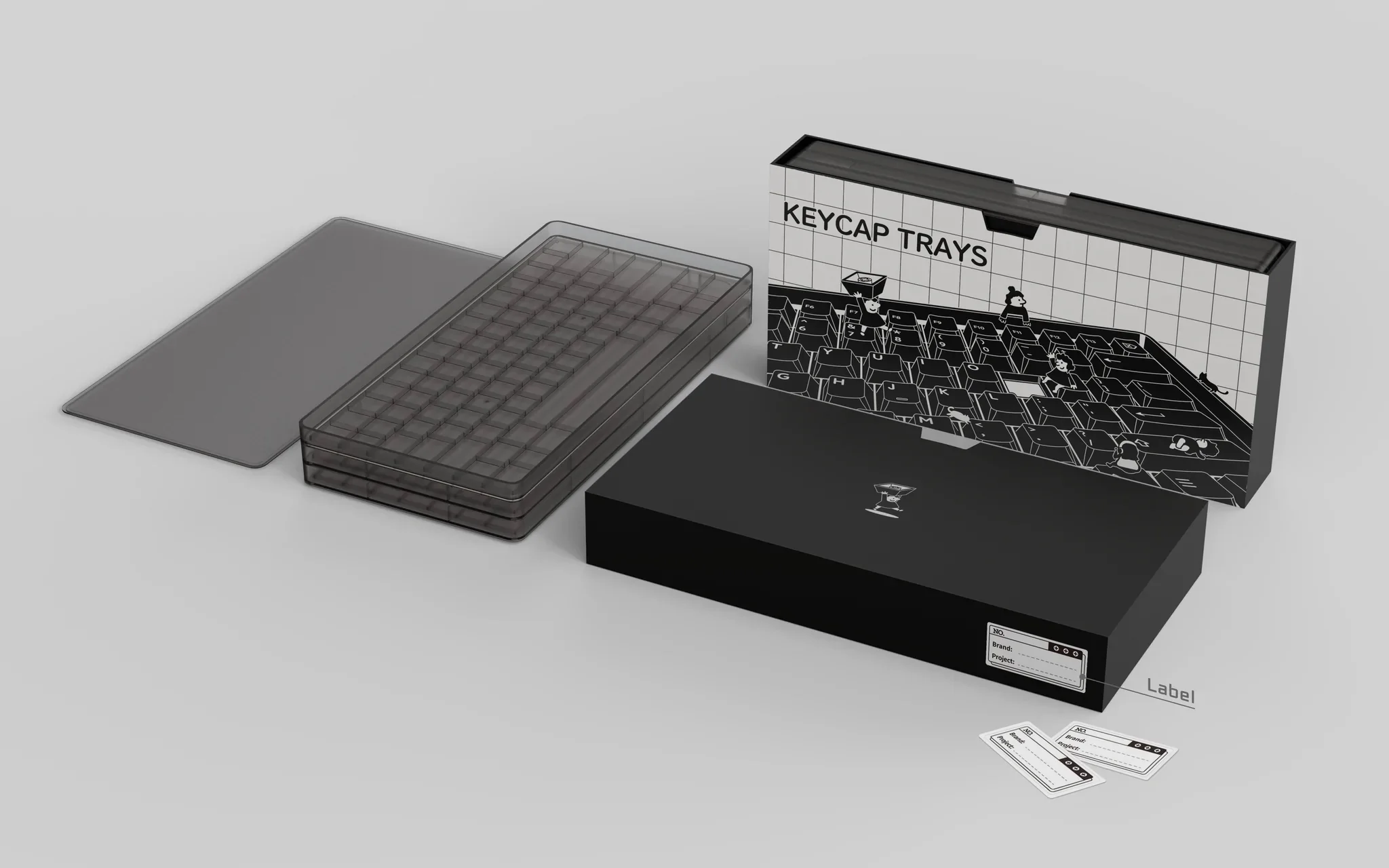 KBDFans PBTfans Keycap Tray Translucent Ink - Image 2