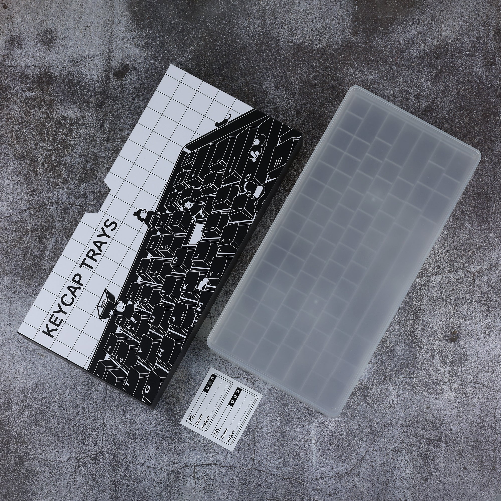 KBDFans PBTfans Keycap Tray Translucent White - Image 2