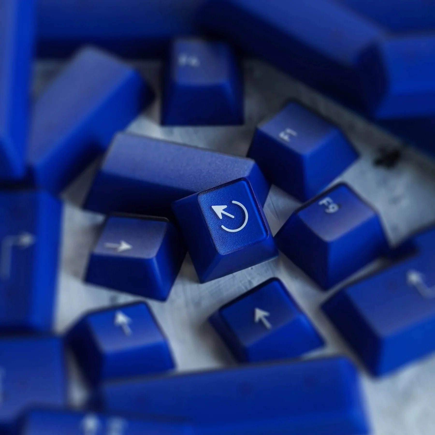 KBDFans PBTfans Klein Blue International Kit Translucent 51 Key Cherry Profile Double Shot ABS Add-on Keycap Set - Image 2