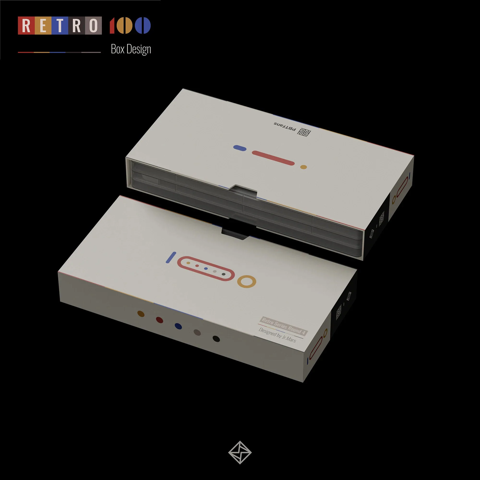 KBDFans PBTFans Retro 100 Base 148 Key Double Shot PBT Keycap Set - Image 2