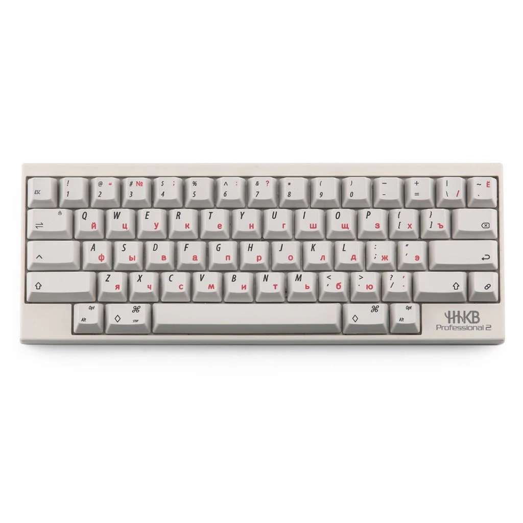 KBDFans White Russian HHKB 60 Key OEM Profile Dye Sub PBT Topre Keycap Set
