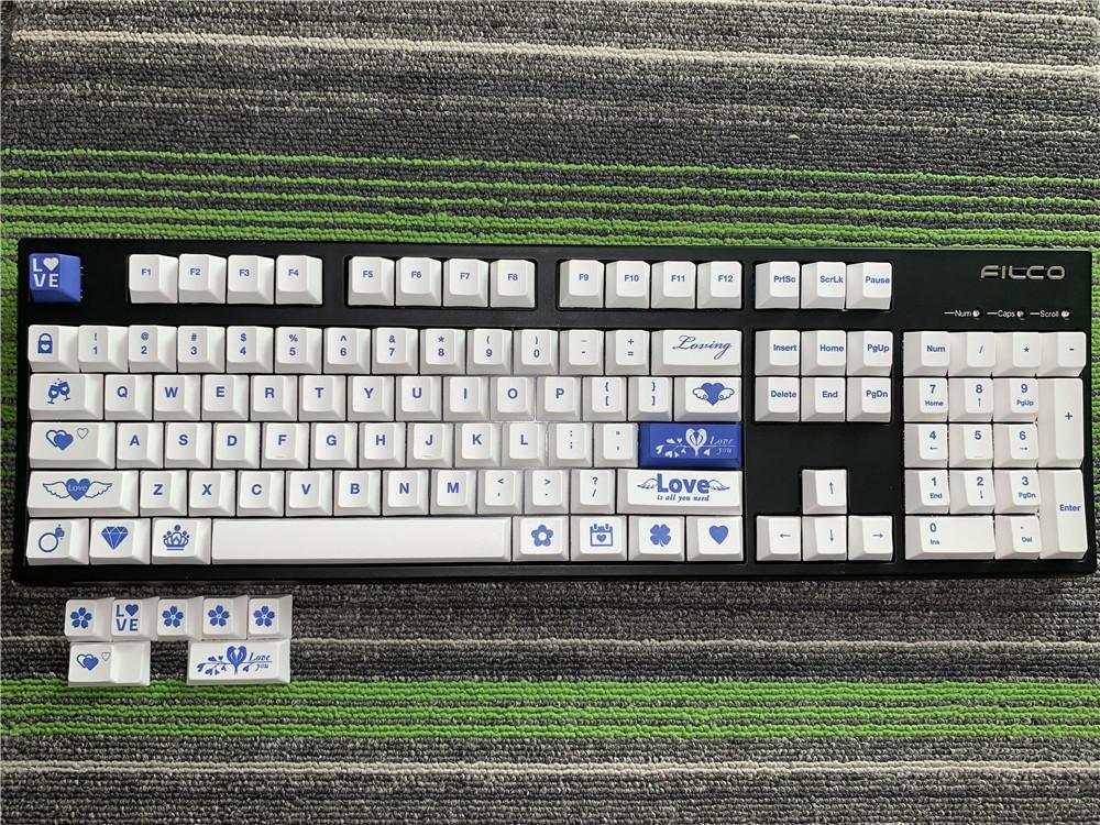 KBParadise Love Blue 111 Key Cherry Profile Dye Sub PBT Keycap Set