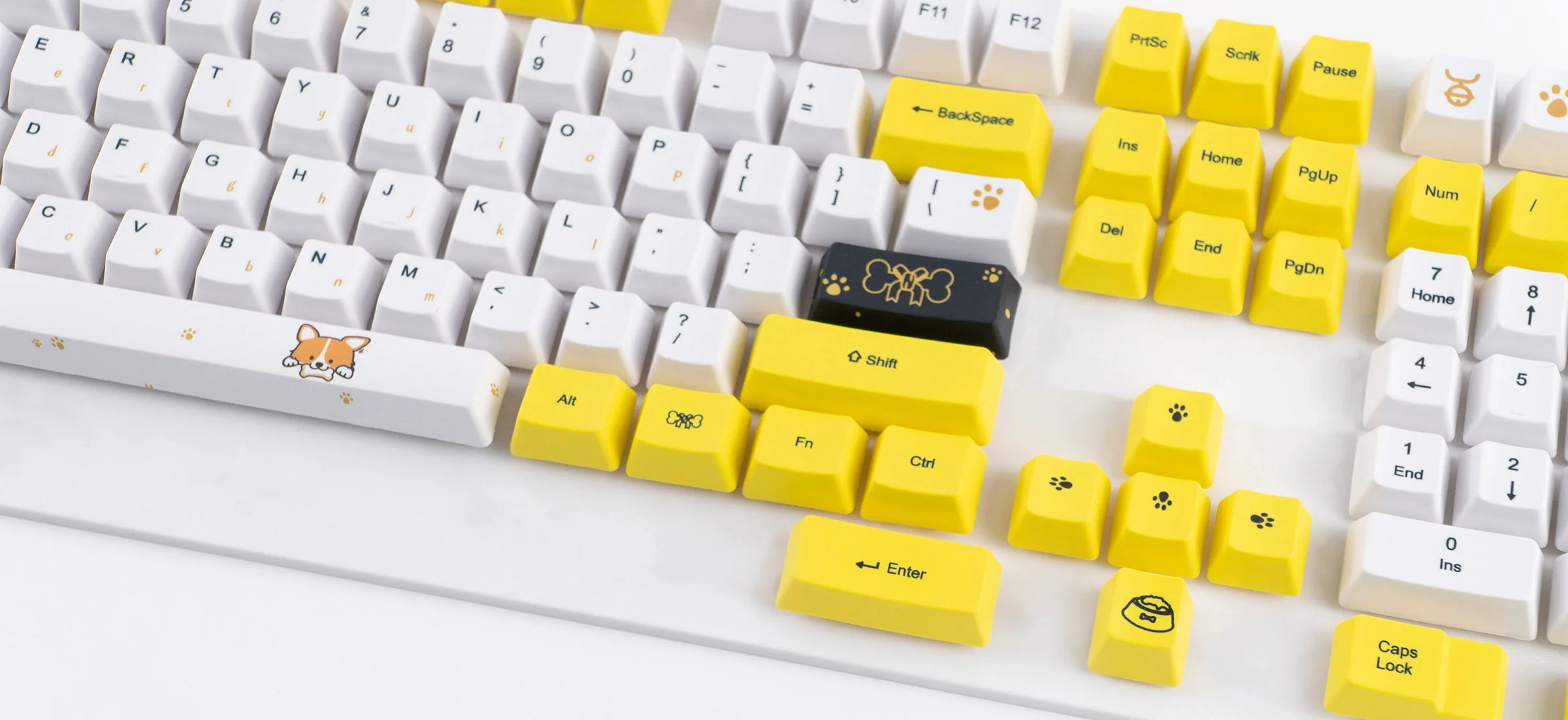 KBParadise Yellow Puppy 112 Key OEM Profile Dye Sub PBT Keycap Set - Image 10