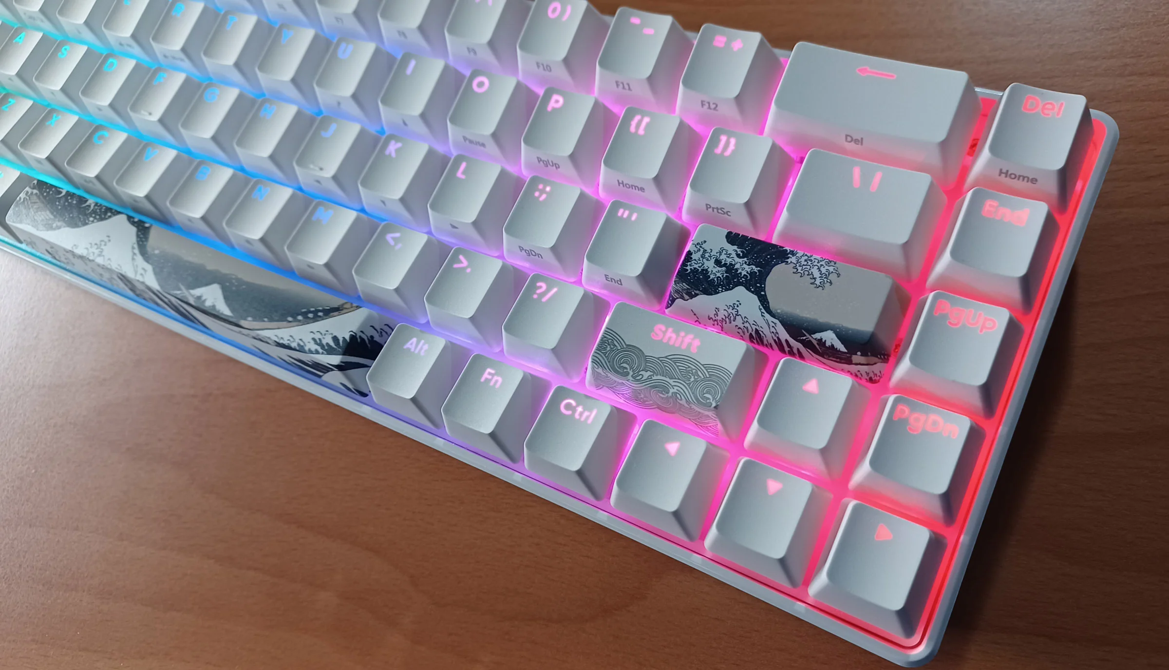 KBParadise V65 Great Wave 65% Hotswap RGB Double Shot PBT Mechanical Keyboard - Image 5
