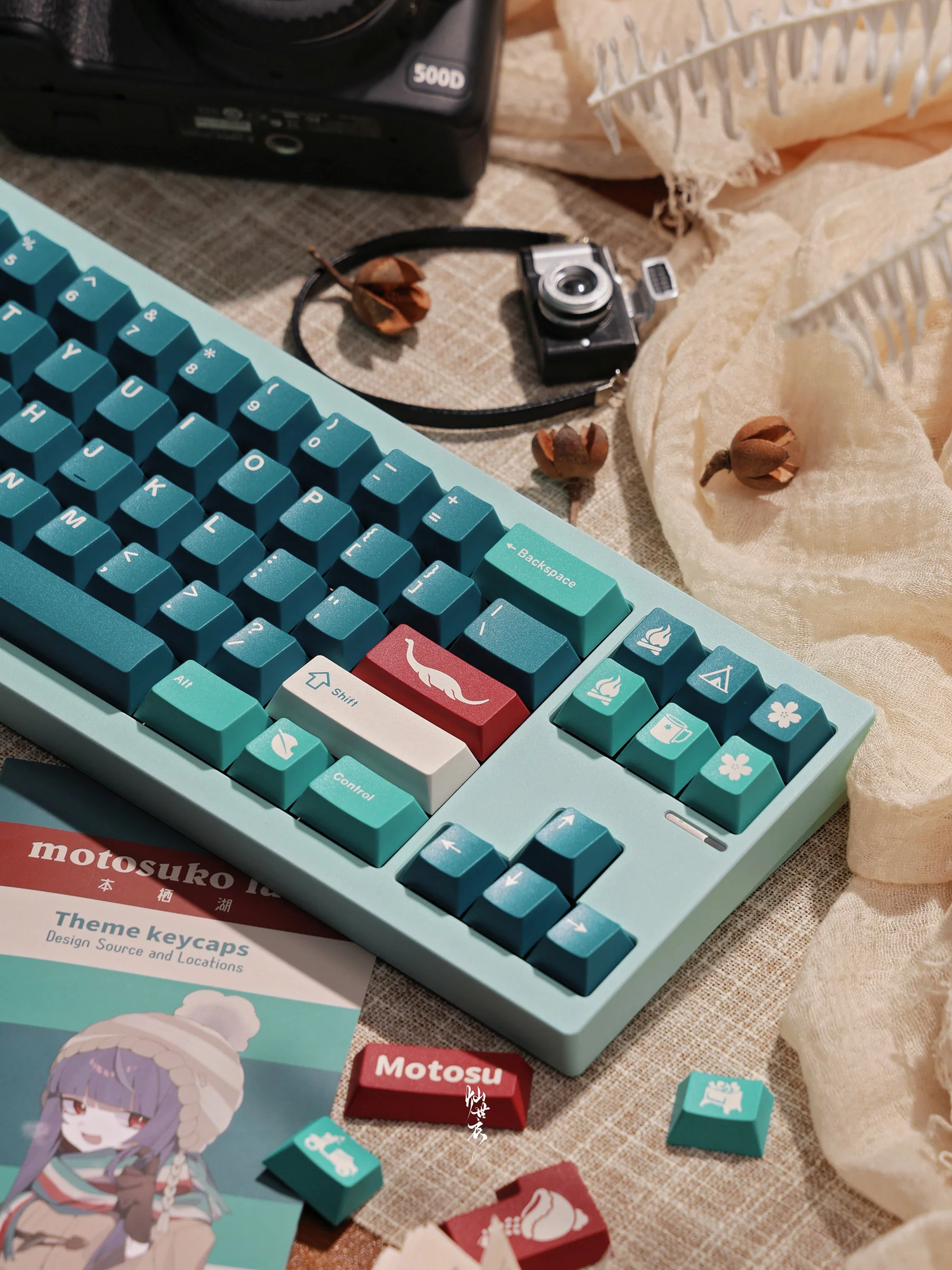 Key Kobo Motosu Lake Cherry Profile Double Shot ABS Keycap Set - Image 3