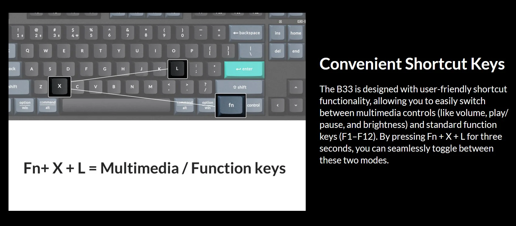 Keychron B36 Wireless Low Profile Keyboard - Image 8
