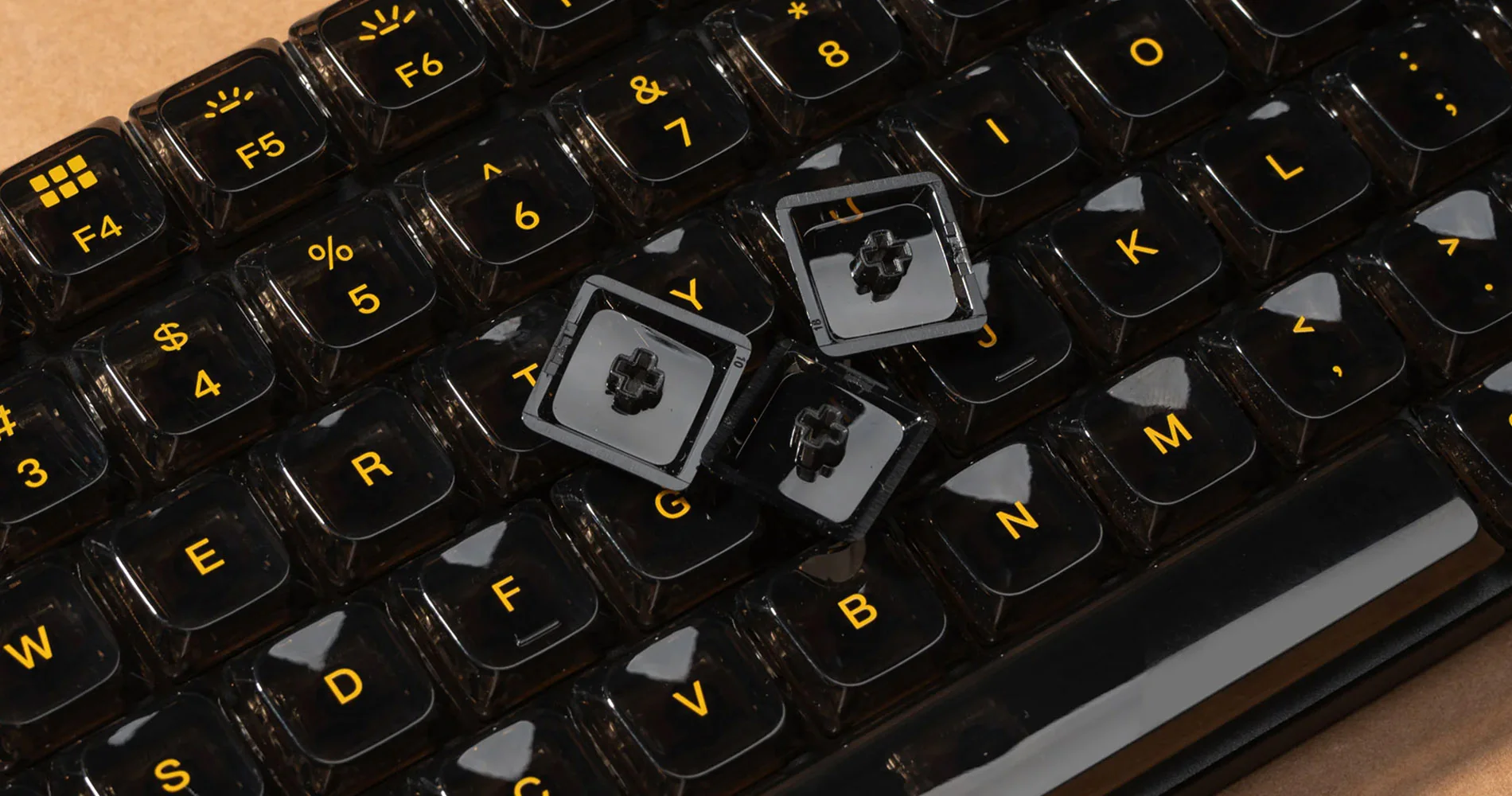 Keychron Black Translucent 129 Key LSA Profile ABS Keycap Set - Image 2