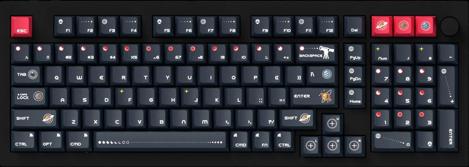 Keychron Cosmic Galaxy 140 Key Cherry Profile Dye Sub PBT Keycap Set - Image 6