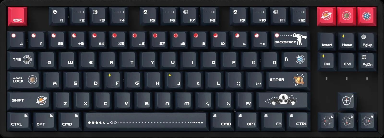 Keychron Cosmic Galaxy 140 Key Cherry Profile Dye Sub PBT Keycap Set - Image 7