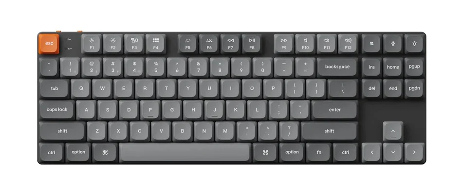 Keychron K1 Max Black TKL Wireless White LED Low Profile Mechanical Keyboard