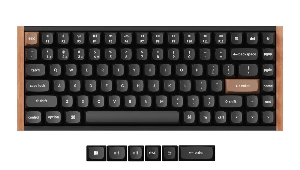 Keychron K2 HE TMR Special Edition 75% Wood Wireless Keyboard - Image 9