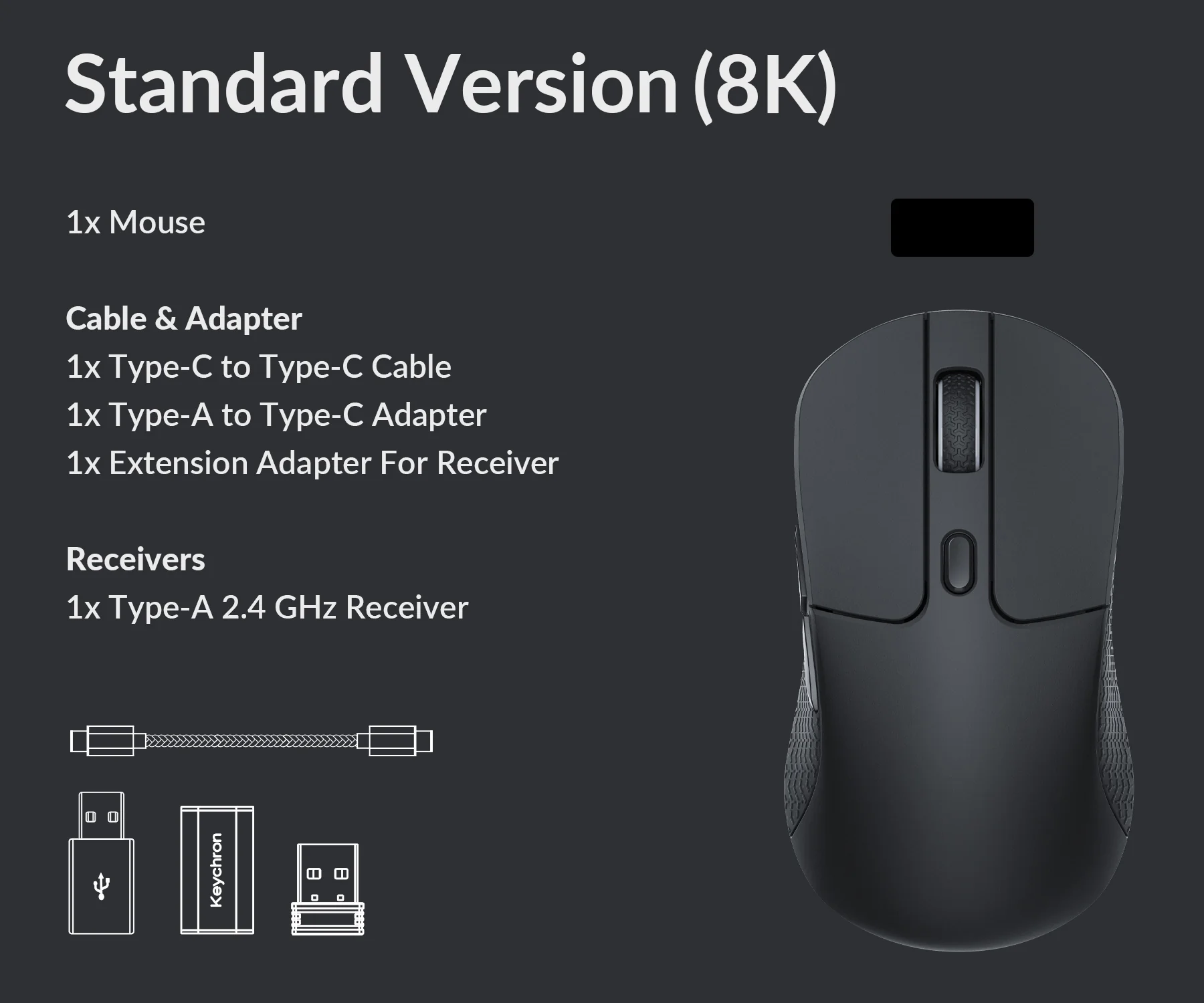 Keychron M3 Black 8K Wireless Mouse - Image 5