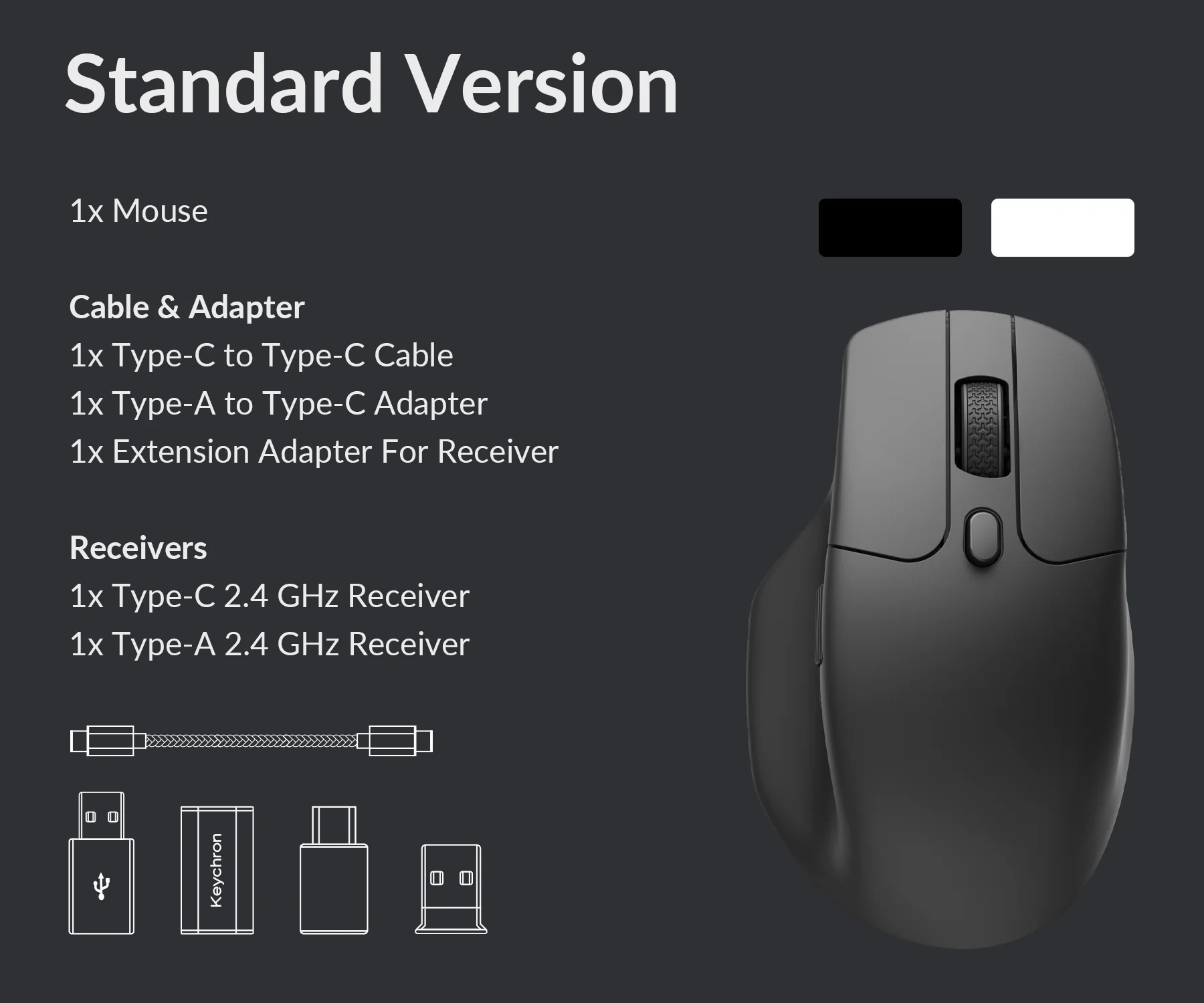 Keychron M6 All Silent PixArt 3395 Wireless 1K Steel Scroll Wheel Mouse - Image 4