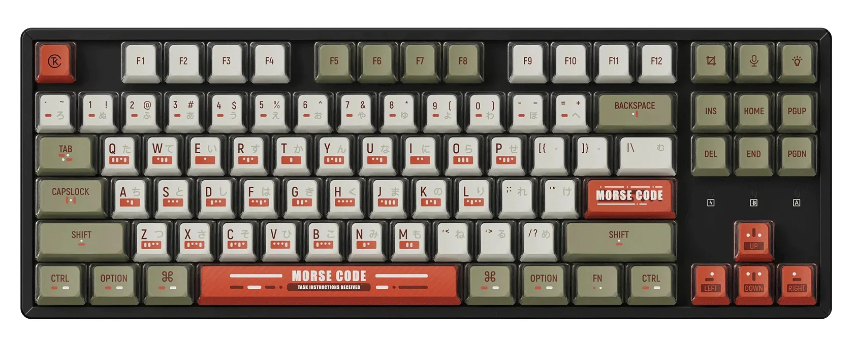 Keychron Morse Code 137 Key OEM Profile Dye Sub PBT Keycap Set - Image 11
