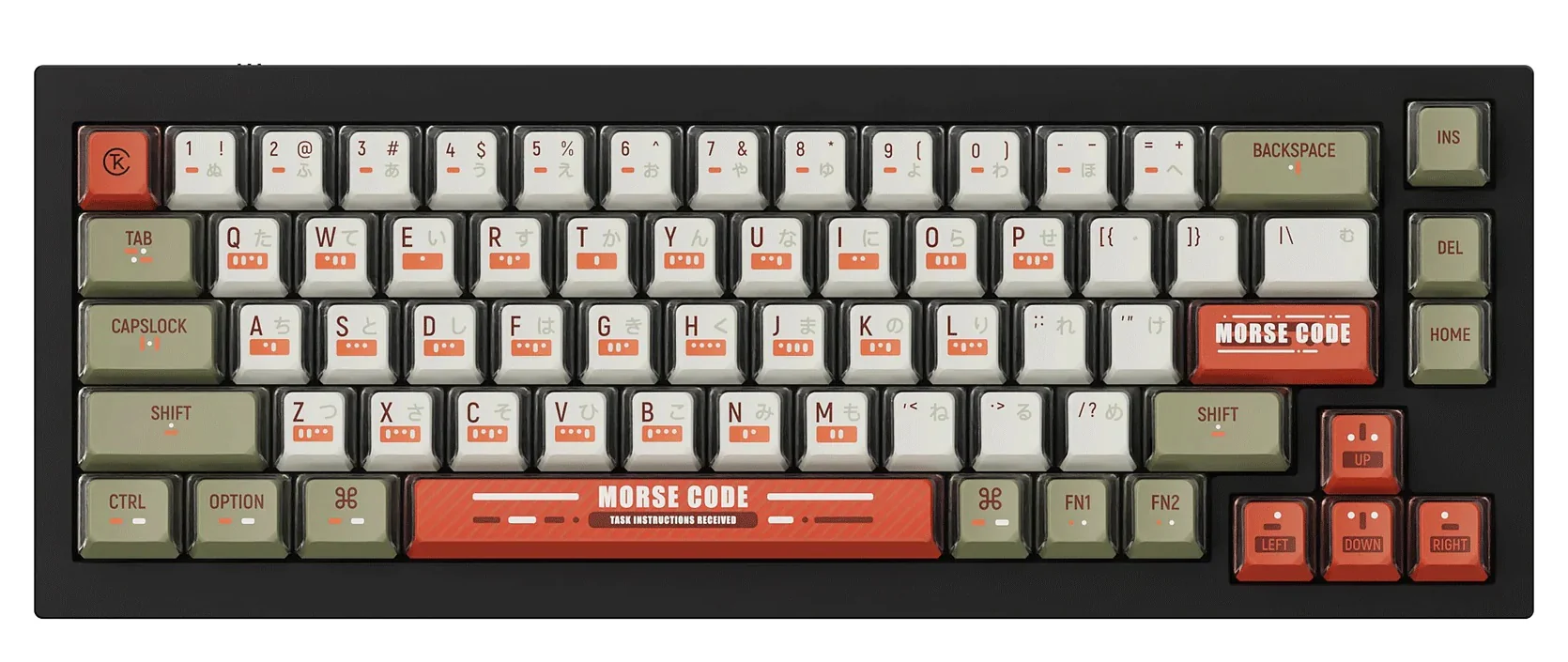 Keychron Morse Code 137 Key OEM Profile Dye Sub PBT Keycap Set - Image 12