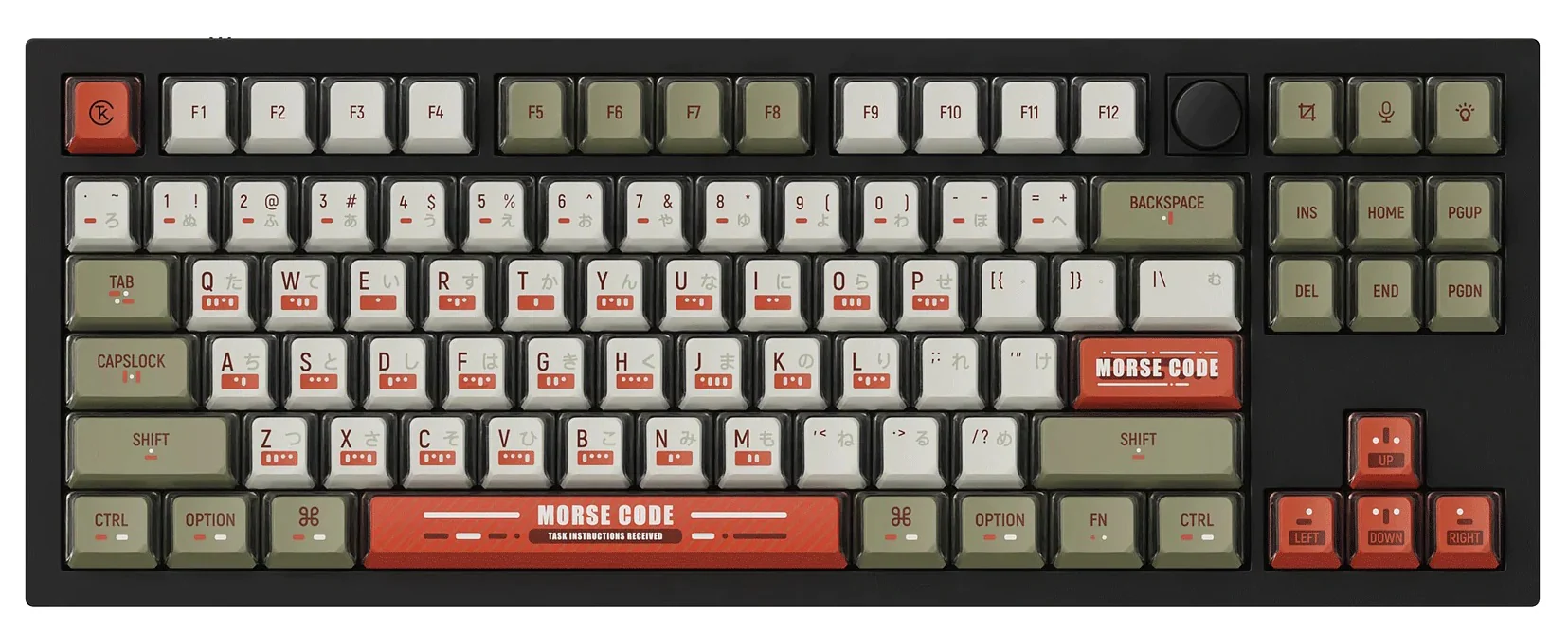 Keychron Morse Code 137 Key OEM Profile Dye Sub PBT Keycap Set - Image 14