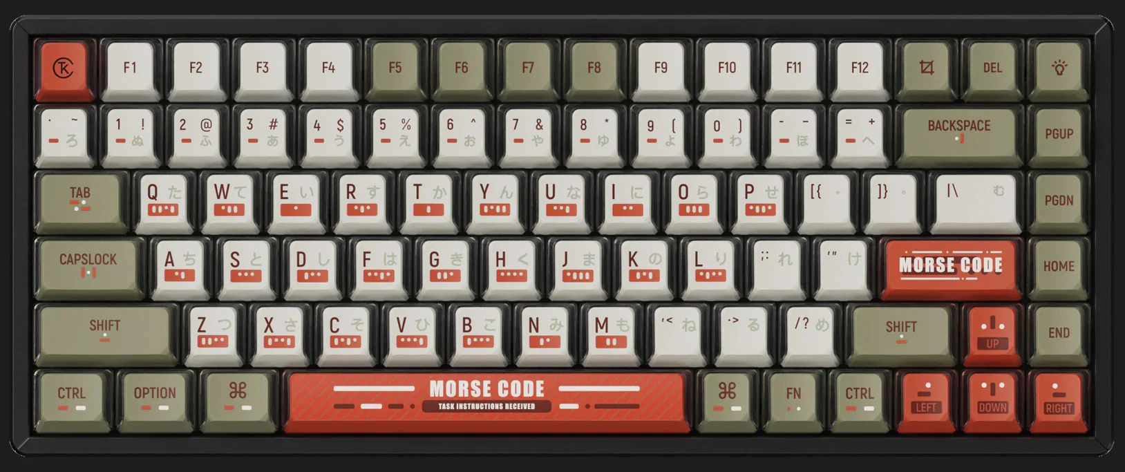 Keychron Morse Code 137 Key OEM Profile Dye Sub PBT Keycap Set - Image 17