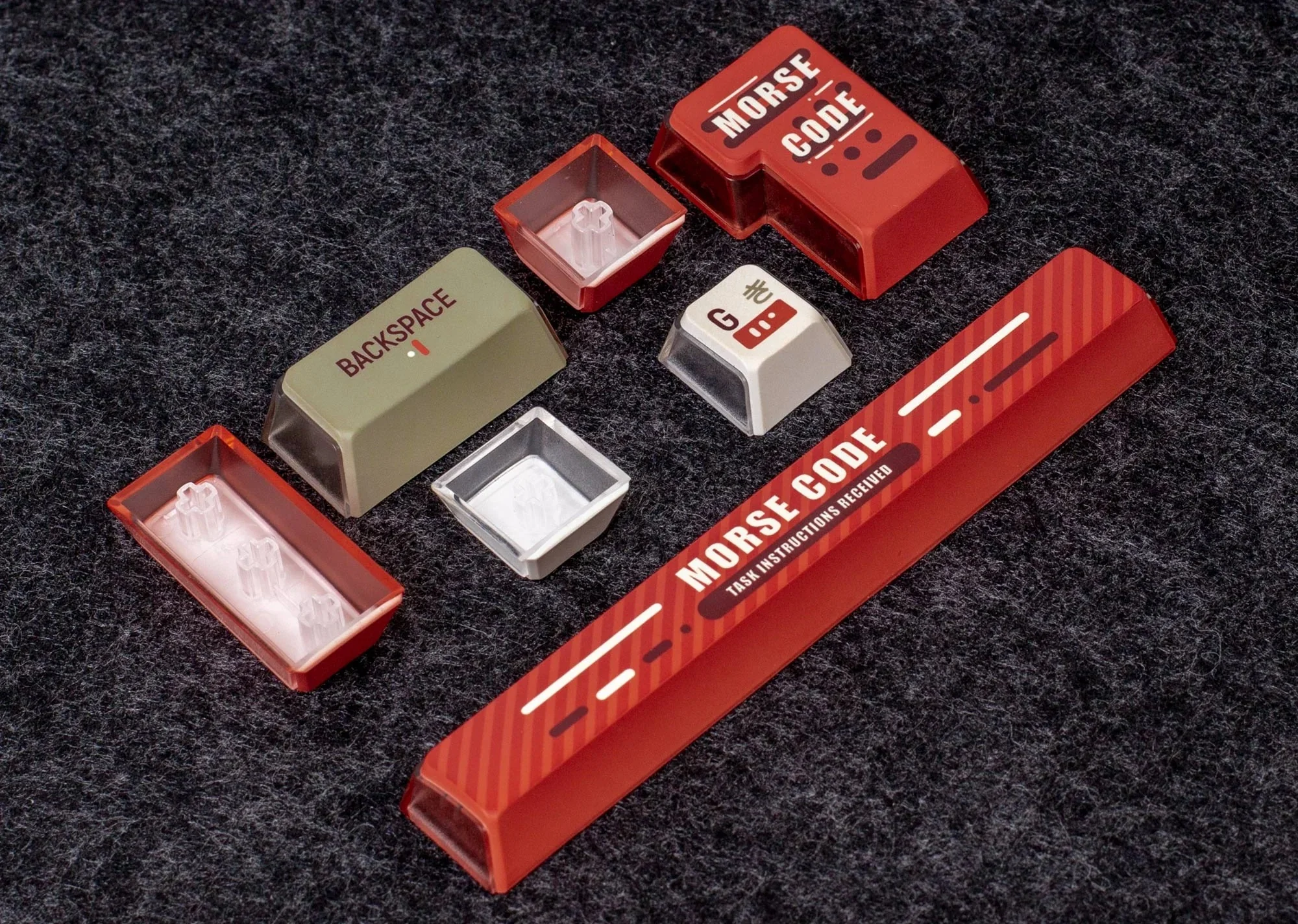Keychron Morse Code 137 Key OEM Profile Dye Sub PBT Keycap Set - Image 5