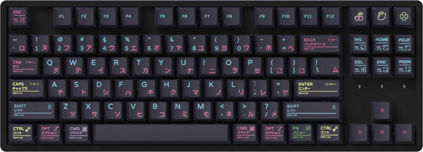 Keychron Neon Night 140 Key Cherry Profile Dye Sub PBT Keycap Set - Image 4