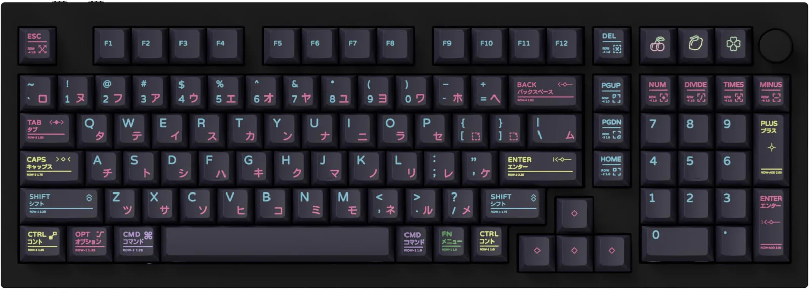 Keychron Neon Night 140 Key Cherry Profile Dye Sub PBT Keycap Set - Image 6