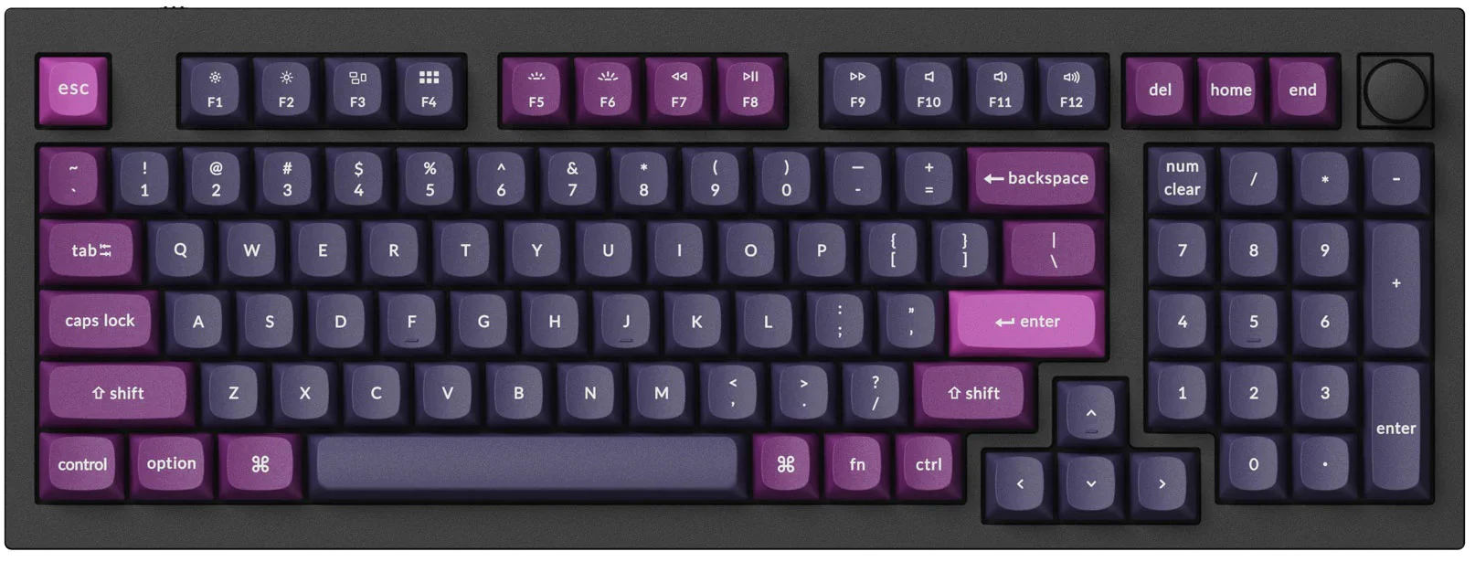 Keychron Purple 141 Key OSA Profile Double Shot PBT Keycap Set - Image 4