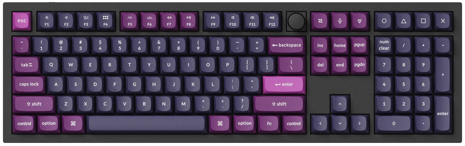 Keychron Purple 141 Key OSA Profile Double Shot PBT Keycap Set - Image 5