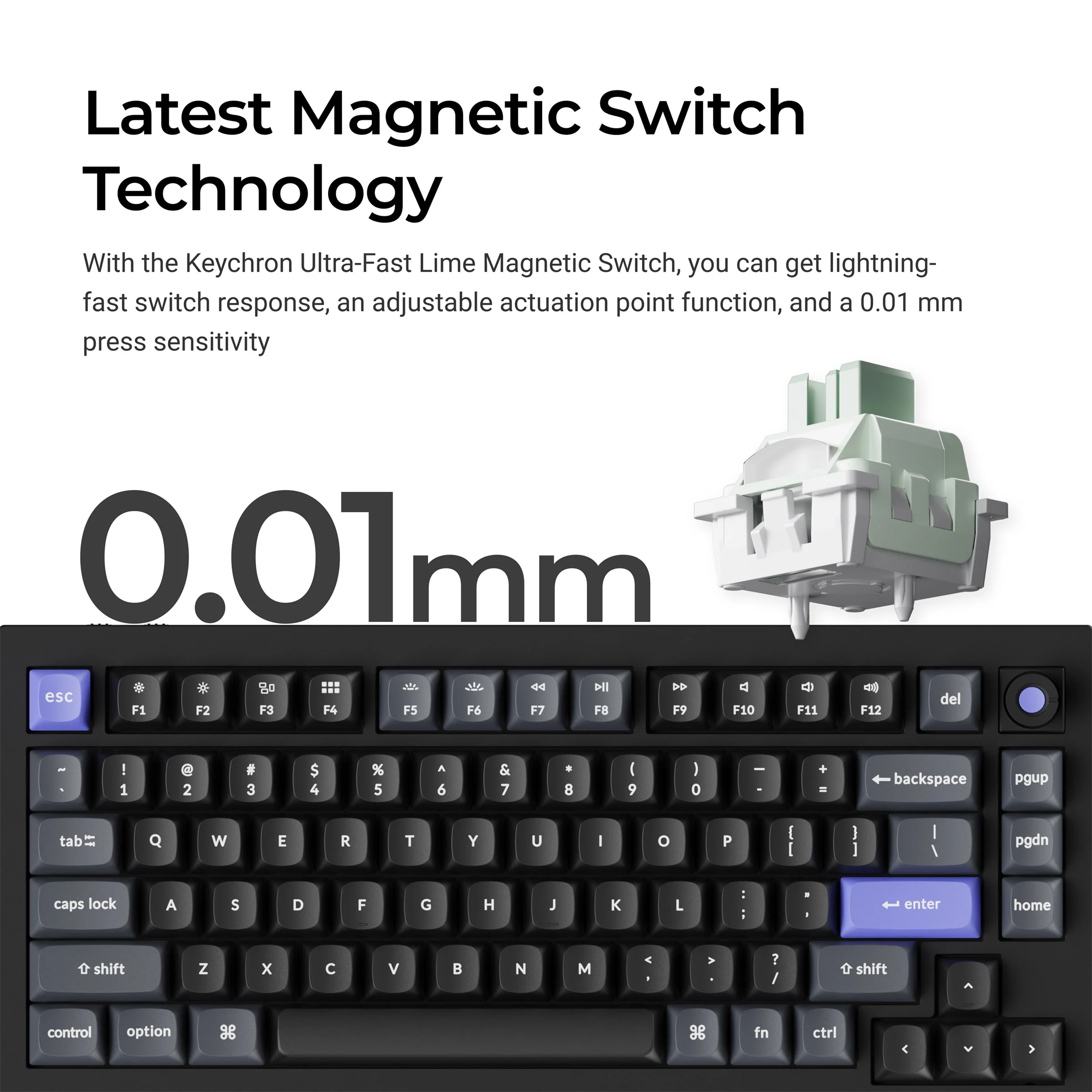 Keychron Q1 HE TMR 8K Aluminum 75% Hotswap RGB Keyboard - Image 5